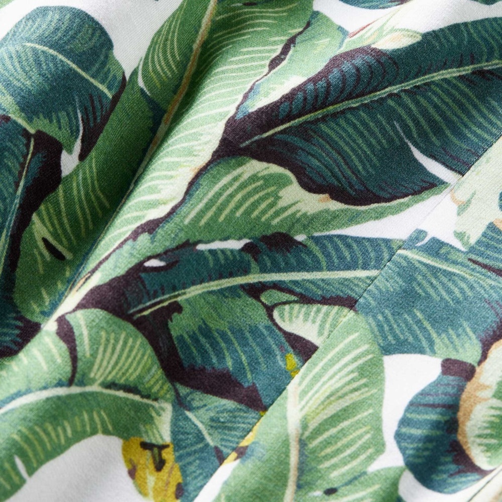 Tropical Leaf Hoodie - MicroModal French Terry Fabric - Picture 3 of 6